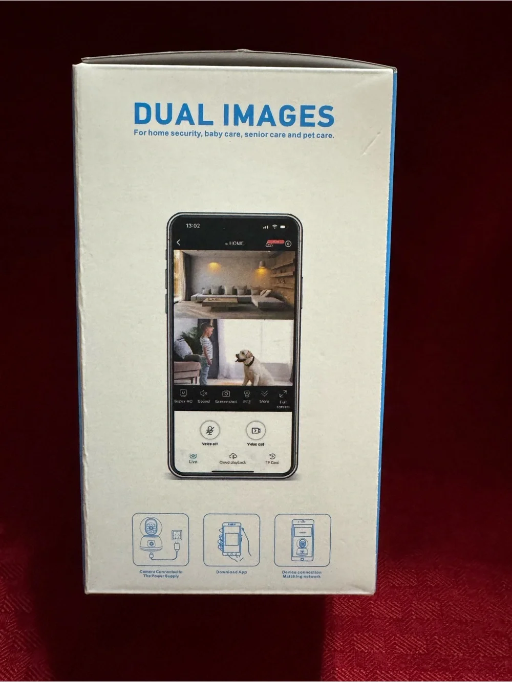 White Pan/Tilt Wi‑Fi Home Security Camera